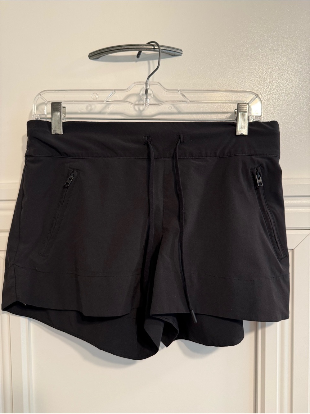 Athleta Black Womens Athletic Drawstring Running Shorts
